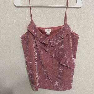 J. Crew Dusty Rose Velvet Camisole